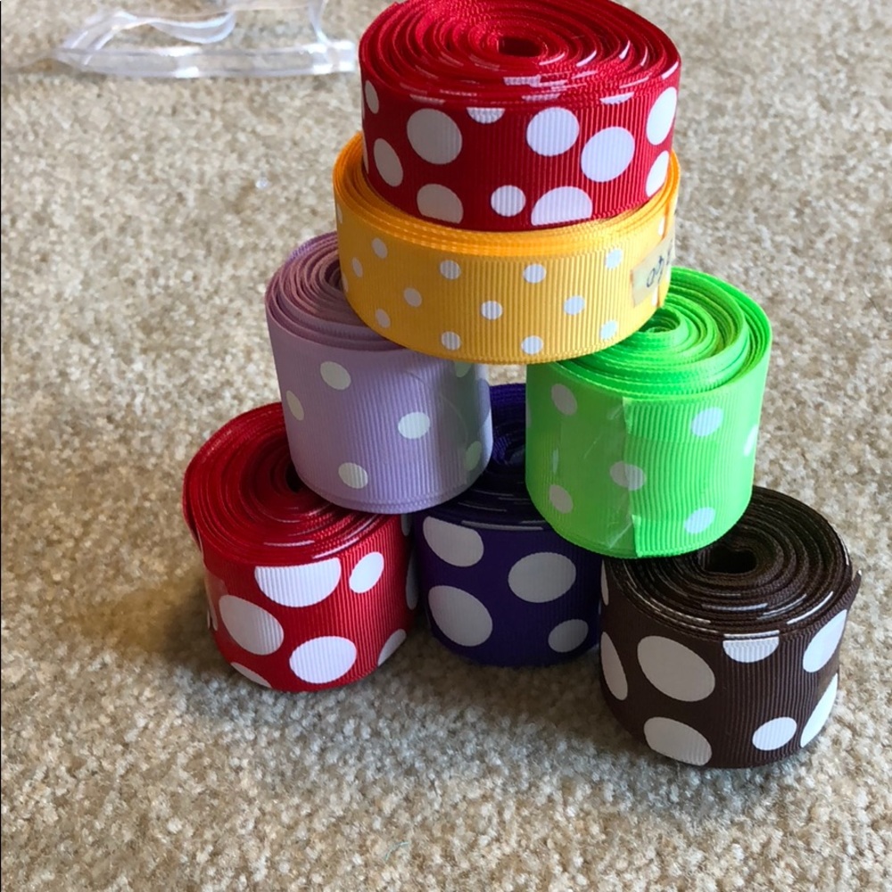 Polka dot ribbons !! Never used